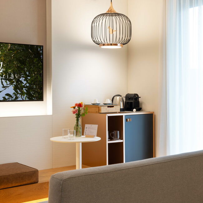 Oasi Junior Suite - Think of an oasis where you can feel well: through design, every detail in this suite tells the story of the Astoria Resort park